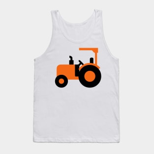 Farming Tractor Emoticon Tank Top